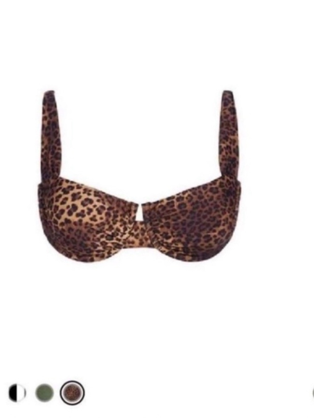 NWT TA3 Sweetie Leopard Print Underwire Bikini Top - XS - Spotted Leopard